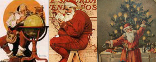 Old fashioned Santa Christmas Card Graphic